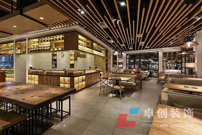 餐飲店面裝修設計圖片、餐飲店裝修效果圖、餐飲店裝修案例