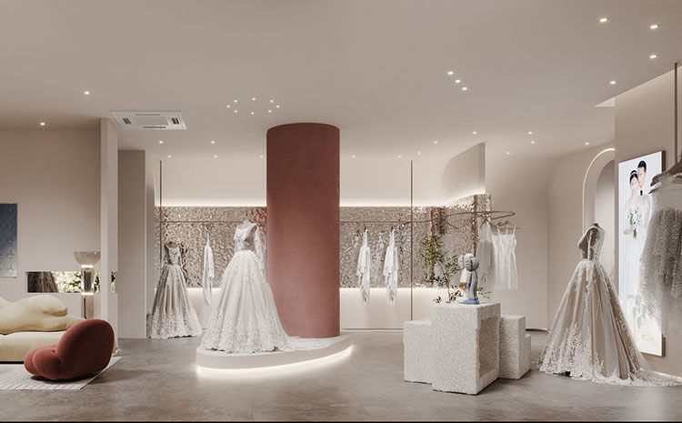 婚紗店設(shè)計(jì)效果圖，合肥婚紗店裝修需要注意的設(shè)計(jì)要點(diǎn)！