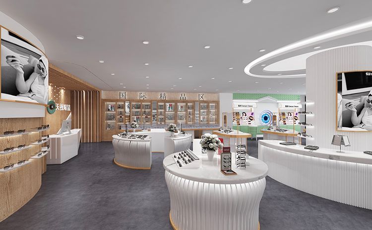 合肥眼鏡店裝修公司哪家比較專業(yè)？眼鏡店裝修設計圖