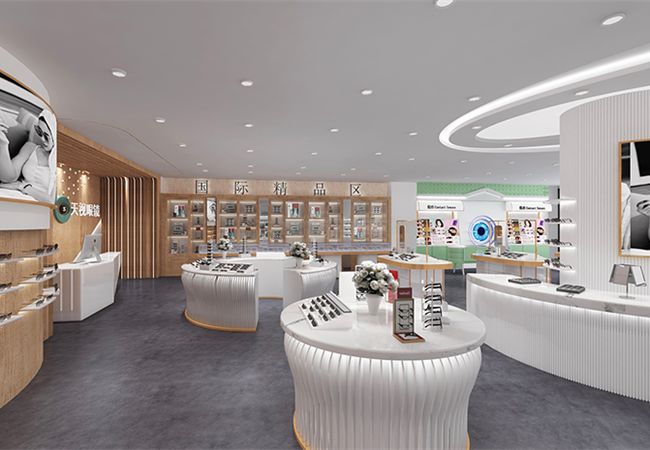 合肥眼鏡店裝修公司哪家比較專業(yè)？眼鏡店裝修設計圖